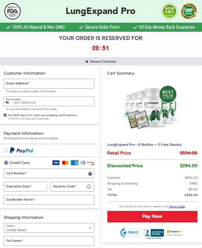 Lung Expand Pro Order Page